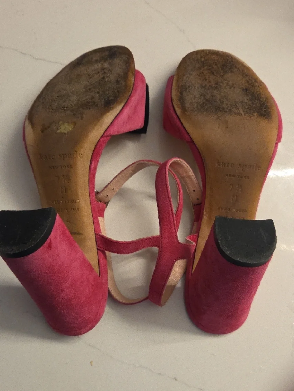 Kate‎ Spade Pink Slingback Heels with Black Bows